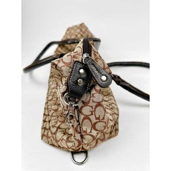 Guess Monogram Canvas Shoulder Bag - Picture 7 of 9